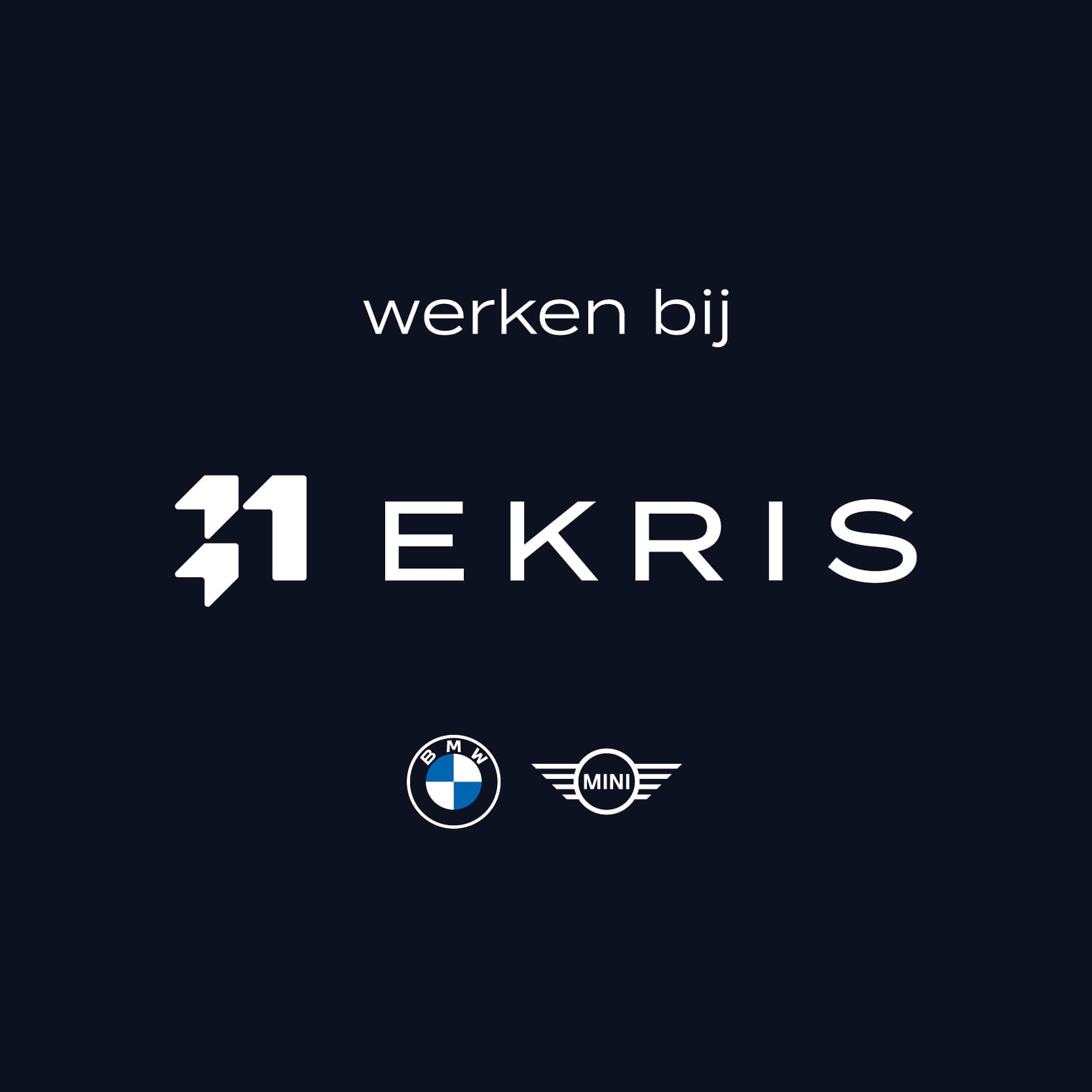 Sfeerbeeld voor Chef Werkplaats Ekris Lelystad bij Ekris BMW en MINI
